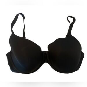 Cacique Black Adjustable Strap Push Up Plunge Bra Size 38DDD